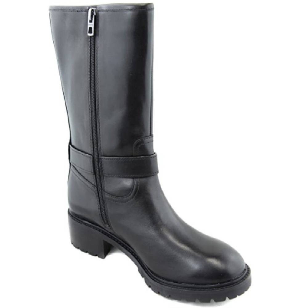 Coach Genie Mid-Shaft Leather Moto Boots - Picture 2 of 7
